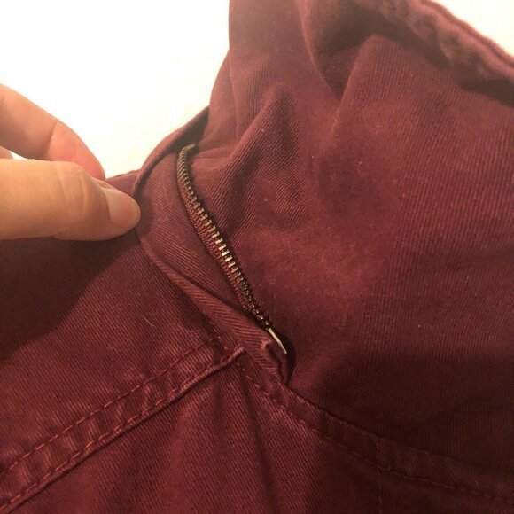 HURLEY Jacket Women's Size Large Wine Double Breasted Lightweight Utility - Picture 9 of 12